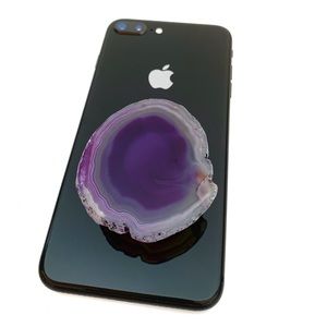 Agate Phone Grip in Purple  Handmade